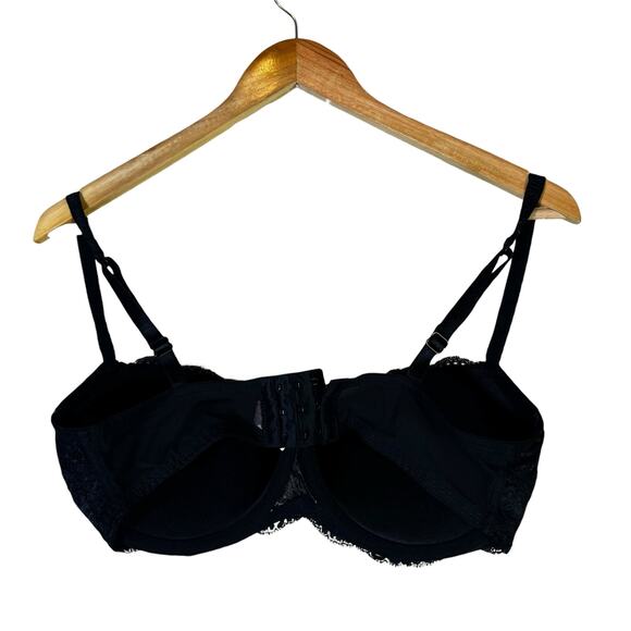 Candie’s Sexy Lace Demi Bra Womens 34D Black Underwire Romantic Classic - Picture 4 of 5